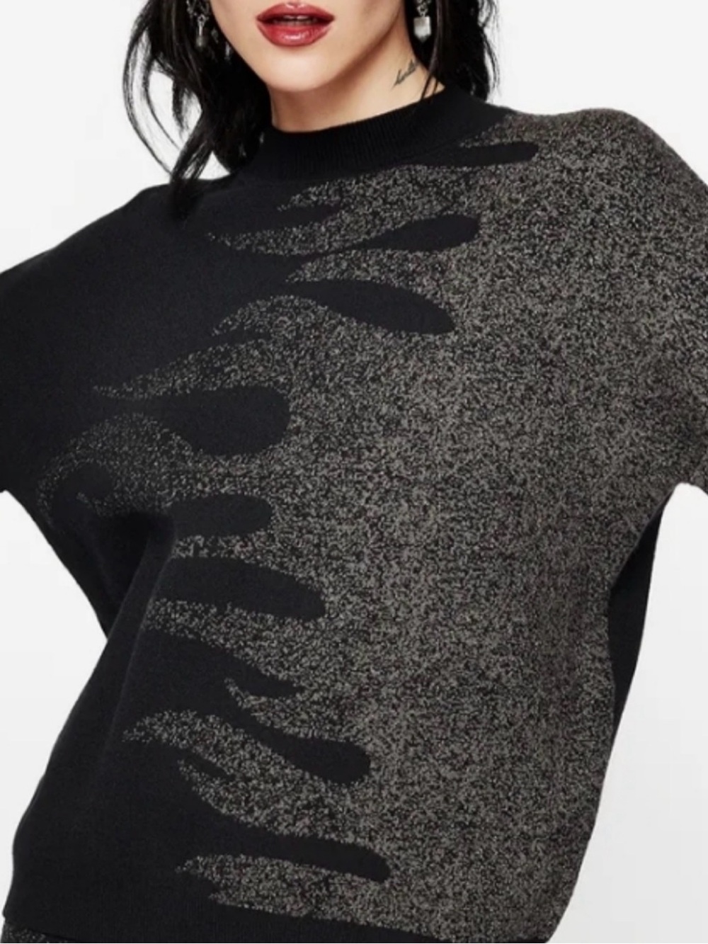 NWT disturbia Kenna flame lurex knit jumper Sweater size US S